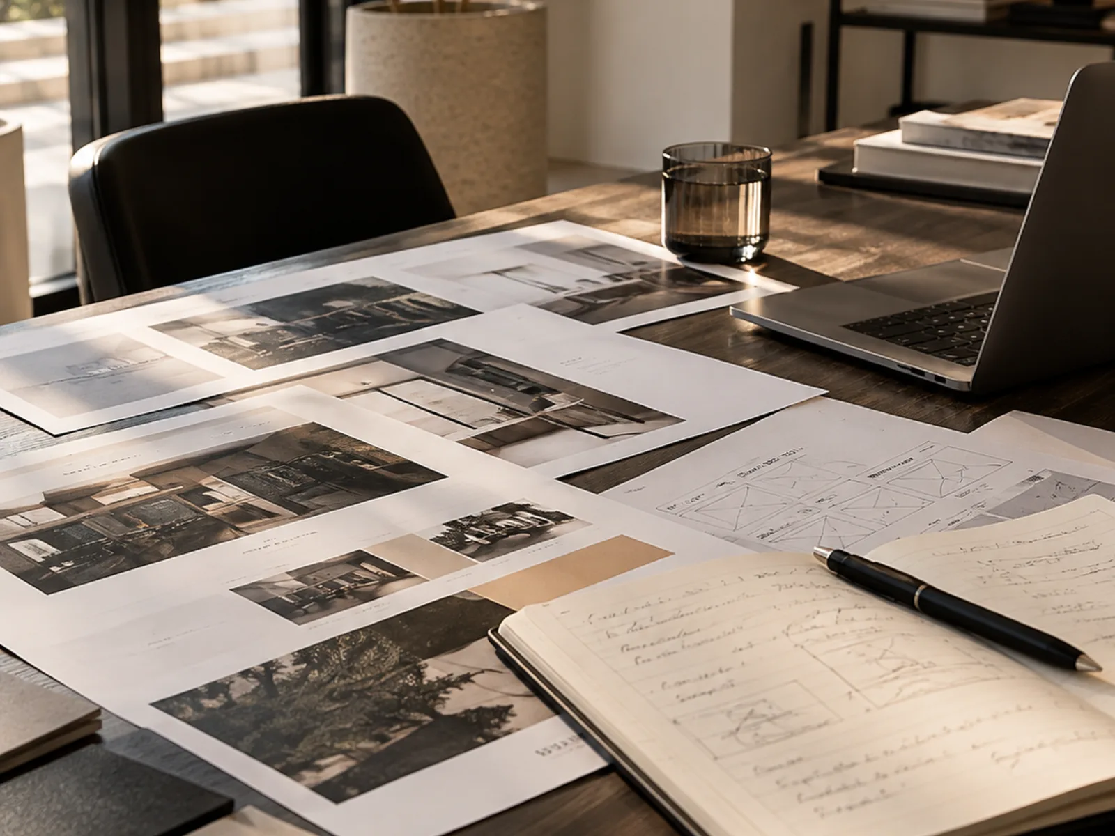 Werkplek met concepten en digitale strategie bij Swift Shell