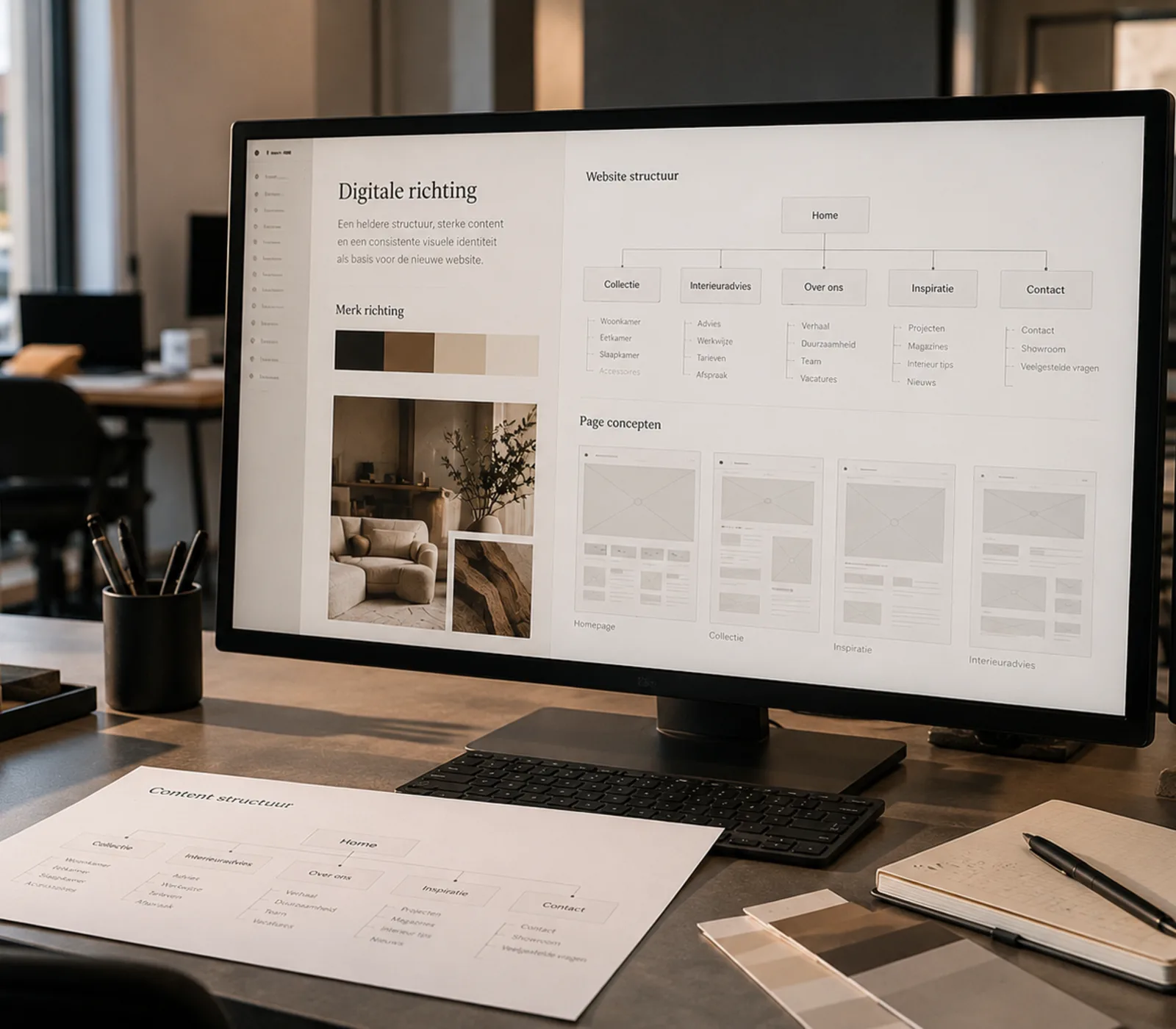 Strategische richting en digitaal concept tijdens een project bij Swift Shell
